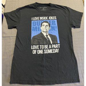 The Office Inside Jokes Black Graphic Crew Neck Tee Men's Medium